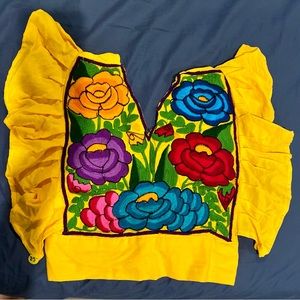 Artisanal embroidered top